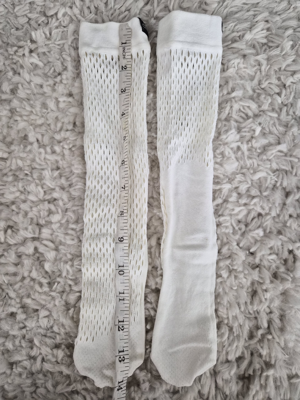 Alo Yoga White Fishnet Mesh Knee High Socks - Picture 9 of 10